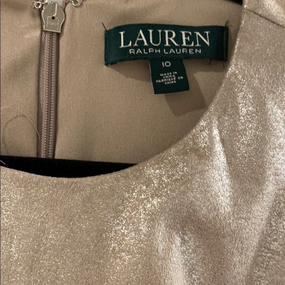 NWT Lauren Ralph Lauren Chris Silver Dress - Picture 4 of 15